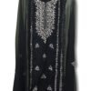 Jet Black Crinkle Chiffon Gota Work Unstitched 2-Piece Suit