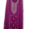 Purple Crinkle Chiffon Gota Work Unstitched 2-Piece Suit