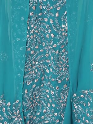 Zinc Crinkle Chiffon Gota Work Unstitched 2-Piece Suit