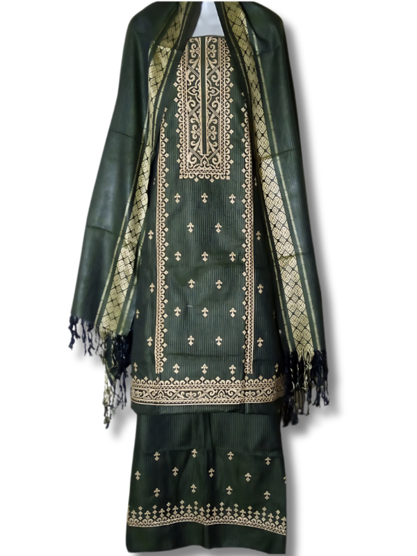 Dark Green Susi Embroidered 3-Piece Unstitched Suit