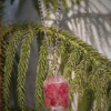 Resin Pink Glitter Necklace