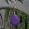 Resin Purple Drop Shaped Necklace