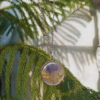Round Metal Resin Necklace with Dry Flowers