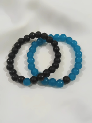 Zinc and Black Duo Bracelet Set