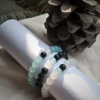 Iceblue, Black and Translucent White Friendship Bracelets Set of 3