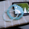 Iceblue Glass and Crystal Beads Bracelet Set