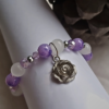 Lavender and Translucent White Bracelet