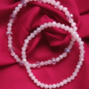 Light Pink Small and Big Crystal Beads Bracelet Set