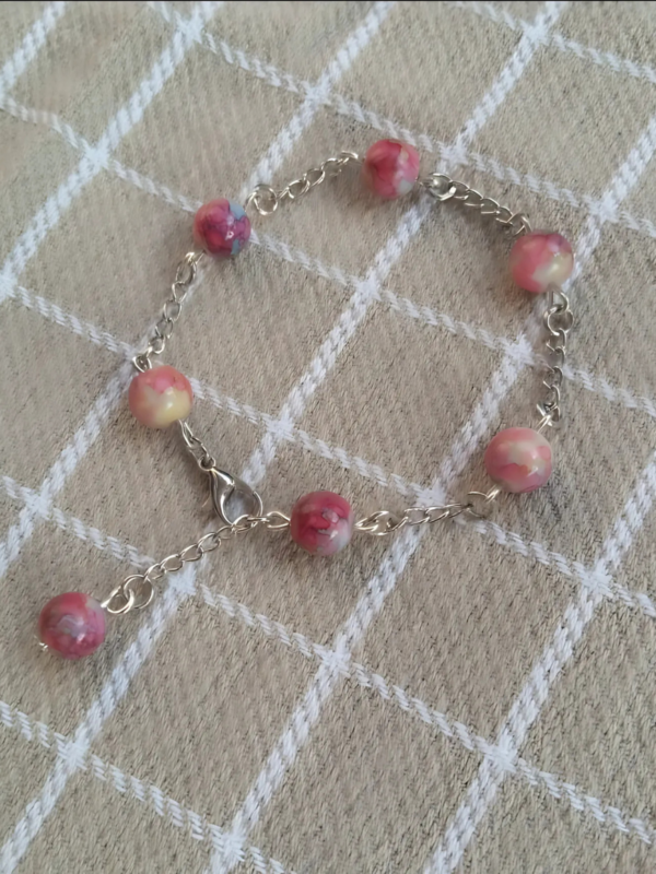 Pink Candy Chain Bracelet