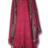 Silky Maroon Susi Embroidered Bore Work Unstitched 3Pc Suit
