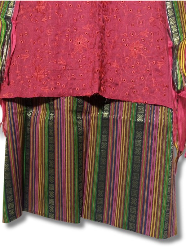 Silky Maroon Susi Embroidered Bore Work Unstitched 3Pc Suit