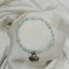 Iceblue and White Clam Shell Charm