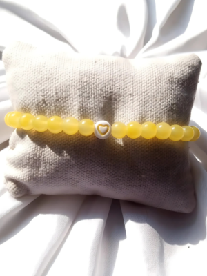 Lemon Yellow Bracelet With Yellow Heart