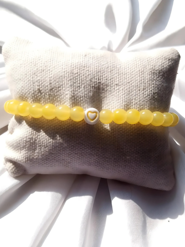 Lemon Yellow Bracelet With Yellow Heart