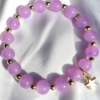 Light Purple and Golden Bracelet with Star Charm