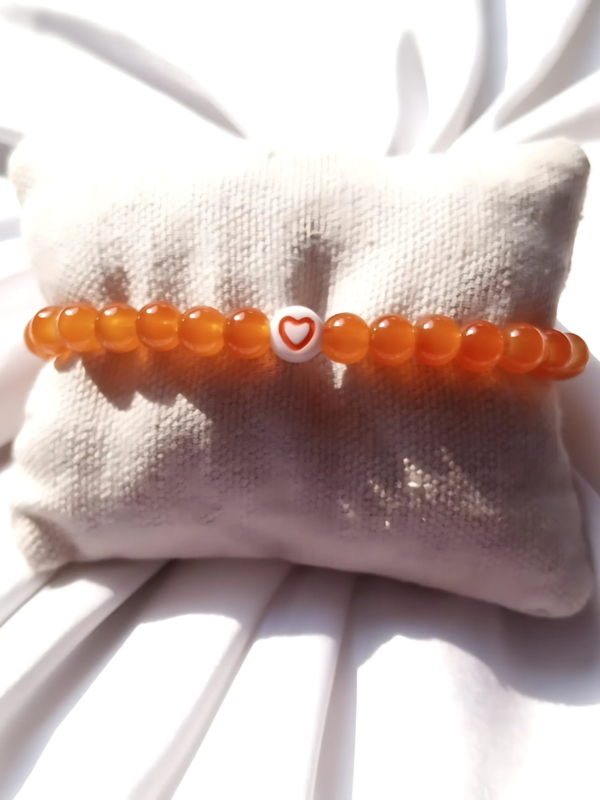 Orange Bracelet With Orange Heart