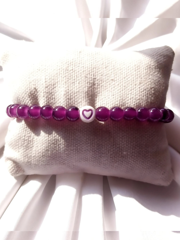 Purple Bracelet With Purple Heart