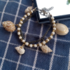 Seashells and Seed Beads Double Chain Bracelet