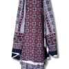 Classic Maroon Ajrak Suit 3-PC