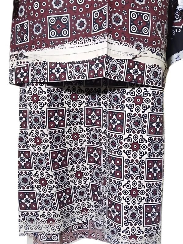 Classic Maroon Ajrak Suit 3-PC (2)