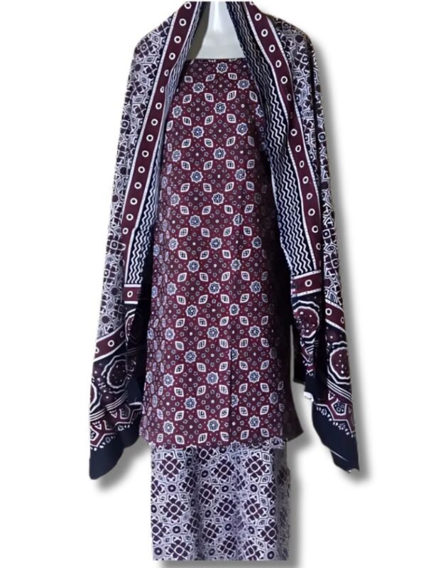 Traditional Sindhi Ajrak Suit 3-PC