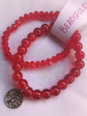Maroon Set of 2 with Charm