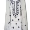 Noir Grace – White & Black Embroidered