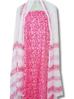 Pink Block Print Suit