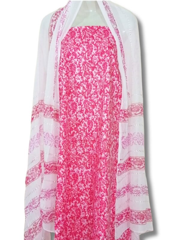 Pink Block Print Suit