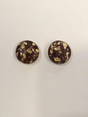 Resin Crushed Rose Studs
