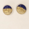 Resin Off-white & Royal Blue Studs