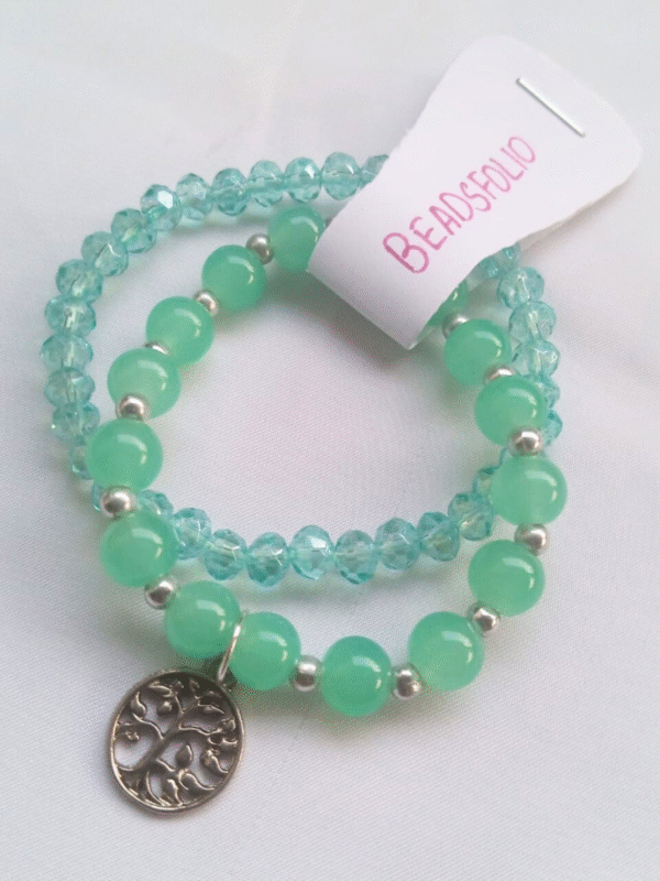 Turquoise Set of 2 With Charm